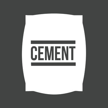 Cement Bag Glyph Inverted Icon vector