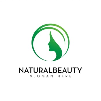 Woman face silhouette character vector