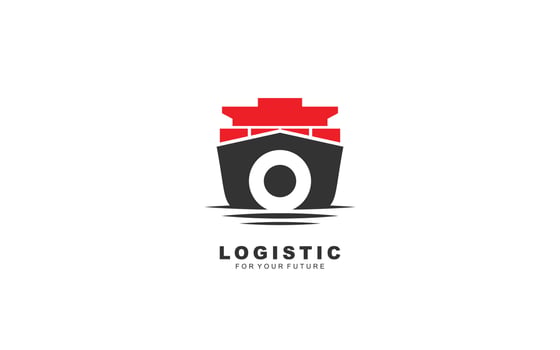 O logo logistic for branding company. shipping template vector illustration for your brand.