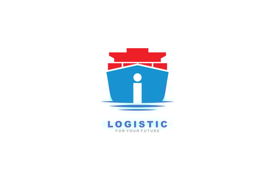 I logo logistic for branding company. shipping template vector illustration for your brand.