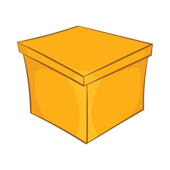 Square box icon, cartoon style vector