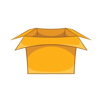 Carton box icon, cartoon style vector