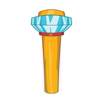 Airport control tower icon, cartoon style vector