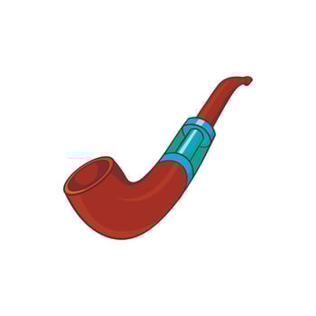 Electronic smoking pipe icon, cartoon style vector