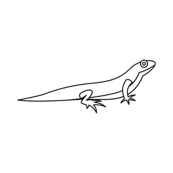 Lizard icon, outline style vector