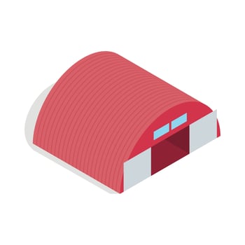 Hangar icon, isometric 3d style vector