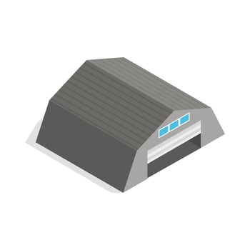 Hangar icon, isometric 3d style vector