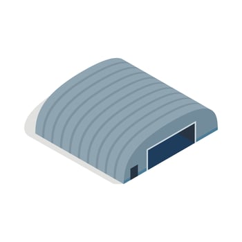 Hangar icon, isometric 3d style vector