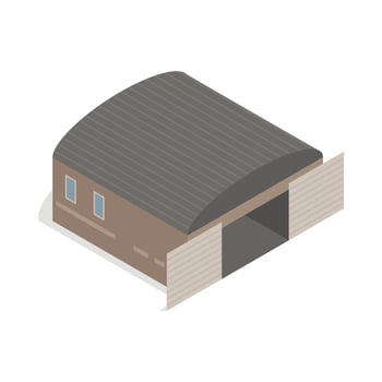 Hangar icon, isometric 3d style vector