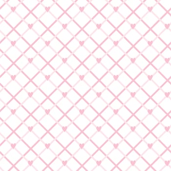 Cute seamless hand-drawn patterns. Stylish modern vector patterns with lines and pink hearts. Funny Children's Repeating Pink Print