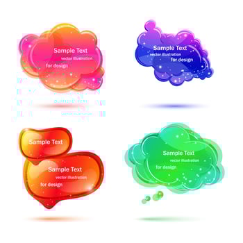 Set of vector banner for design, bubble speach, vector template