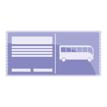 Bus ticket validator icon, cartoon style vector