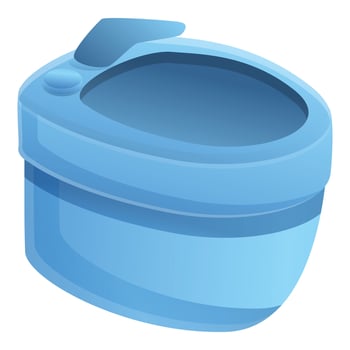 Ceramic bidet icon, cartoon style vector