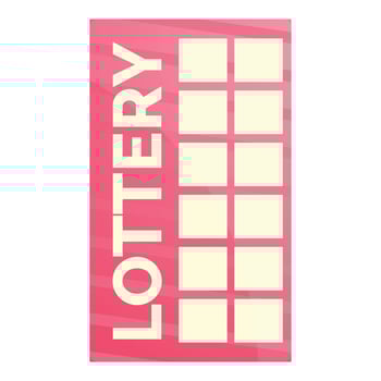Lottery ticket icon, cartoon style vector