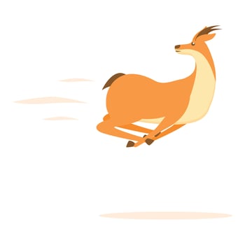 Fast gazelle icon, cartoon style vector