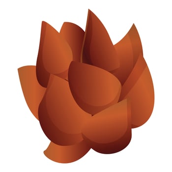 Cinnamon aroma icon, cartoon style vector