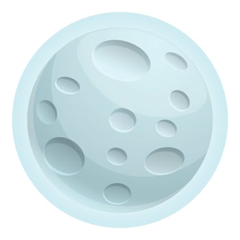 Moonlight icon, cartoon style vector