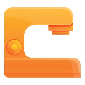 Sewing machine icon, cartoon style vector