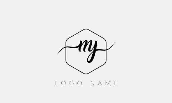 Handwriting letter MY logo pro vector file pro Vector Pro Vector