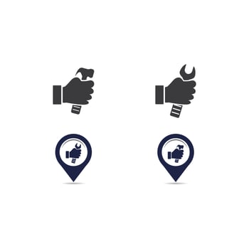 service repair logo vector illustration