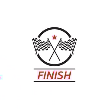 Race flag icon, simple design race flag logo template vector