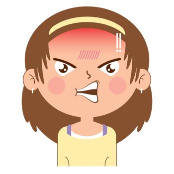 girl angry face cartoon cute png
