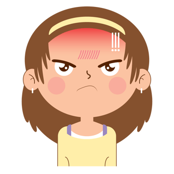 girl angry face cartoon cute png