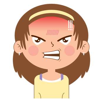 girl angry face cartoon cute png