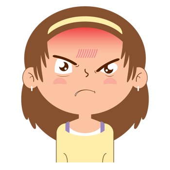 girl angry face cartoon cute png