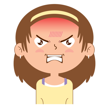 girl angry face cartoon cute png
