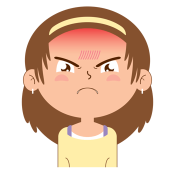 girl angry face cartoon cute png
