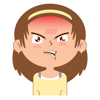 girl angry face cartoon cute png