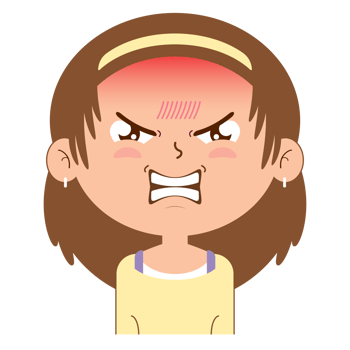 girl angry face cartoon cute png