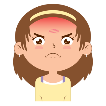 girl angry face cartoon cute png