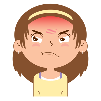girl angry face cartoon cute png