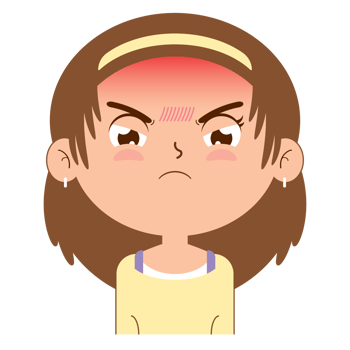 girl angry face cartoon cute png