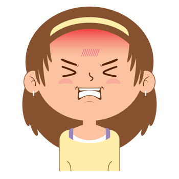 girl angry face cartoon cute png