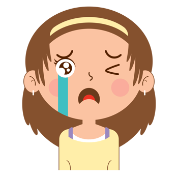 girl crying face cartoon cute png