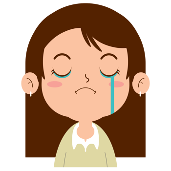 girl crying face cartoon cute png