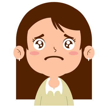 girl sad face cartoon cute png