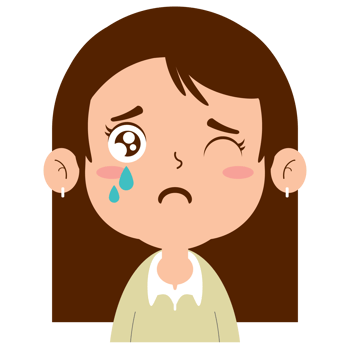 girl crying face cartoon cute png