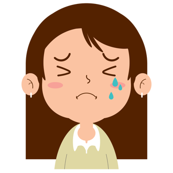 girl crying face cartoon cute png