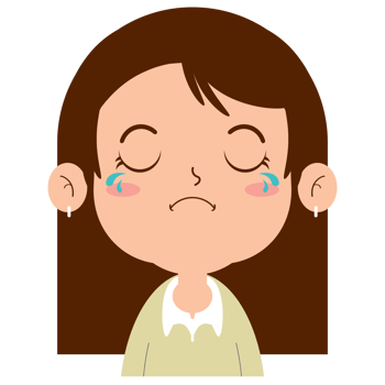 girl crying face cartoon cute png