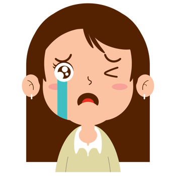 girl crying face cartoon cute png
