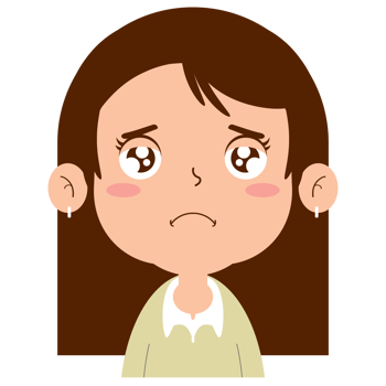 girl sad face cartoon cute png