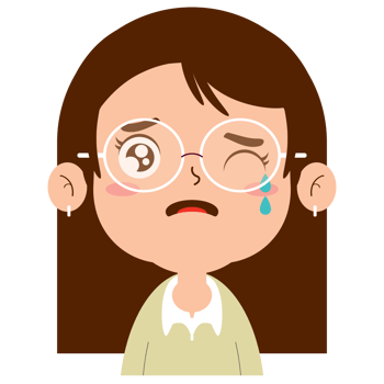 girl crying face cartoon cute png