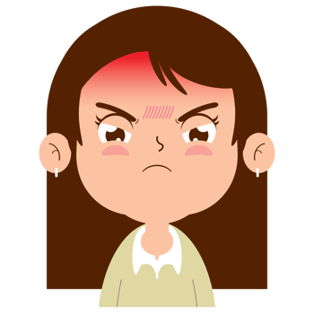 girl angry face cartoon cute png