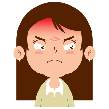 girl angry face cartoon cute png