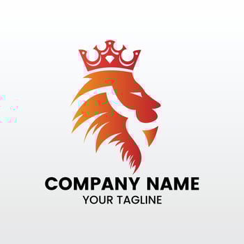 inspiring modern minimalist lion logo template vector