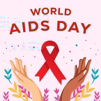 world aids day design concept illustration in flat design vector